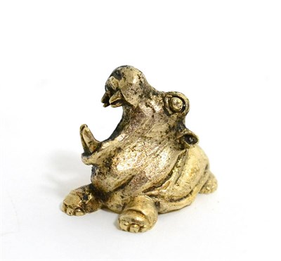 Lot 582 - Stuart Devlin (b.1931): A Silver-Gilt Hippopotamus Paperweight, maker's mark SD, London 1972/3,...