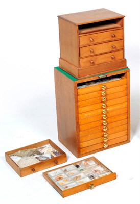 Lot 276 - Sea Shell Collection: A Stephenson Blake & Co Twelve-Drawer Elm and Beech Table Cabinet, mid...