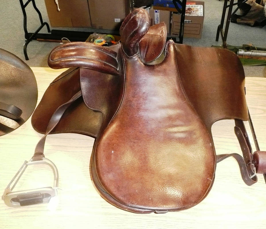 Lot 42 - A Brown Leather Side Saddle by Wilkinson & Kidd, 5 Hanover Square, London, with slightly...