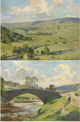 Lot 676 - Bertram Priestman RA, ROI, NEAC, IS (1868-1951)  "Study of Langstrothdale near...