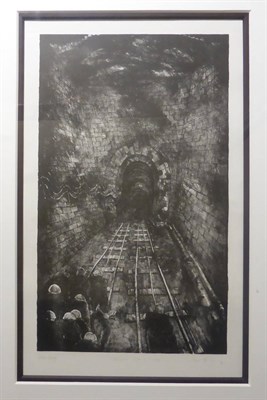 Lot 718 - Tom McGuinness (1926-2006)  "Miners Going In Bye " Signed in pencil, inscribed and dated...