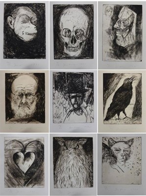 Lot 738 - Jim Dine (b.1935) American  "Nine Studies for Winter Dream " Each signed in pencil and dated...