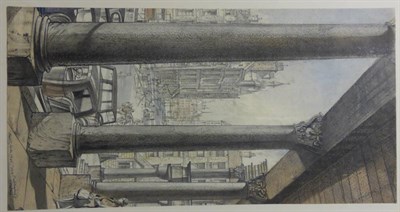 Lot 739 - Frederick (Fred) Cecil Jones RBA (1891-1966)  "Huddersfield Station " Signed, inscribed and...