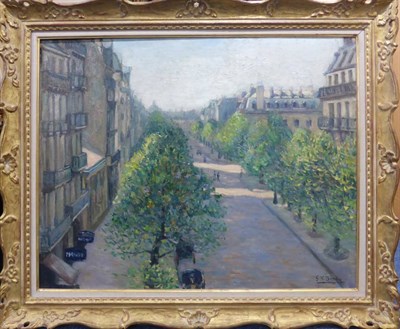 Lot 764 - Georges Kugelmann-Benda (early 20th century) French  A French boulevard  Signed, signed and...