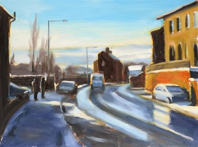 Lot 770 - Liam Spencer (b.1964)  "Burnley Road East "  Signed, inscribed verso and dated 2009, oil on...