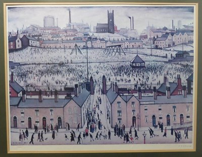 Lot 803 - After Laurence Stephen Lowry RA (1887-1976)   "Britain at Play " Signed in pencil, with the...