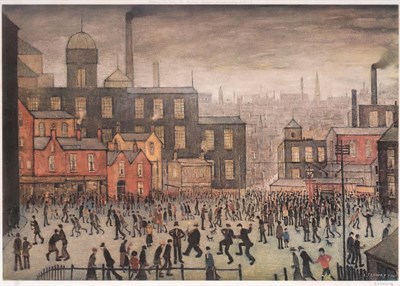 Lot 809 - After Laurence Stephen Lowry RA (1887-1976)   "Our Town " Signed in pencil and numbered...