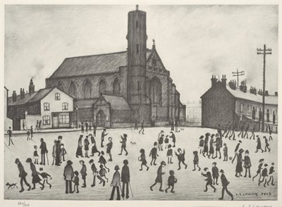 Lot 817 - After Laurence Stephen Lowry RA (1887-1976)  "St Mary's Beswick " Signed in pencil and numbered...