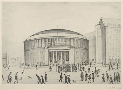 Lot 818 - After Laurence Stephen Lowry RA (1887-1976)  "The Reference Library " Signed in pencil, with...