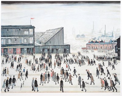 Lot 820 - After Laurence Stephen Lowry RA (1887-1976)   "Going to the Match " Signed in pencil, with the...