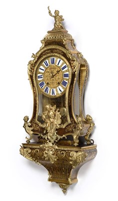 Lot 884 - A  "Boulle " Striking Bracket Clock, signed Naudin, Paris, 18th century, the elaborate case...