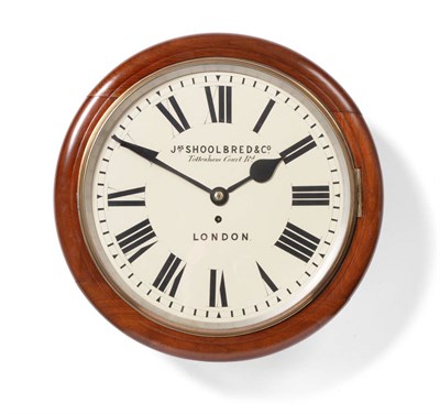 Lot 890 - A Mahogany Wall Timepiece, Jas Shoolbred & Co, Tottenham Court Rd, London, circa 1880, side...