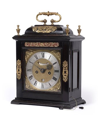 Lot 899 - A Late 17th Century Ebony Veneered Striking Pull Quarter Repeating Table Clock, signed Jno...