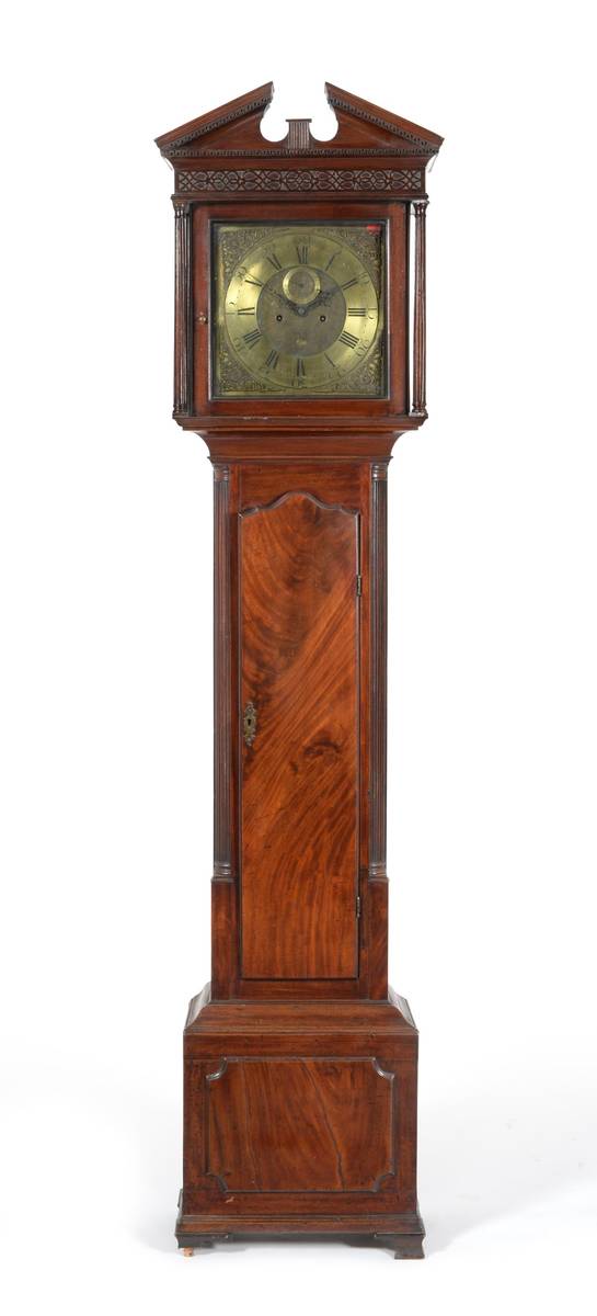 Lot 901 - An Irish Mahogany Eight Day Longcase Clock, signed John Dalrymple, Dublin, circa 1790, broken...