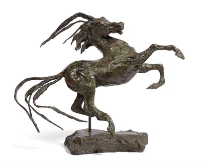 Lot 915 - Jean-Marie Guiny (French, 1954-2010): A Bronze Sculpture of a Leaping Horse, signed, number 1...