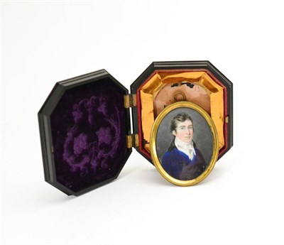 Lot 937 - English School (early 19th century): Portrait Miniature of Captain Thomas Mackensie, half...