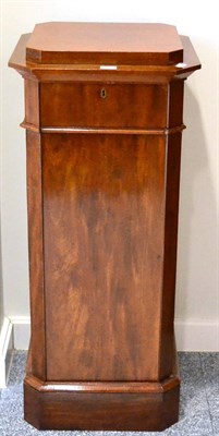 Lot 990 - A Victorian Mahogany Sideboard Pedestal, of square form with canted corners, with a plinth top over