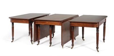 Lot 1057 - An Early 19th Century Mahogany, Boxwood and Ebony Strung Dining Table, in the manner of Gillows, in