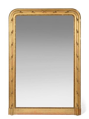 Lot 1115 - A 19th Century Gilt and Gesso Overmantel Mirror, the rectangular plate within a moulded and...