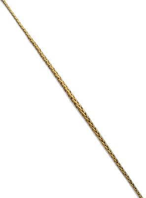 Lot 230 - An 18 Carat Gold Necklace, a yellow and white gold graduated foxtail link chain, length 42cm