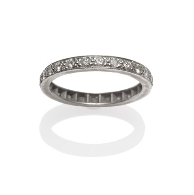 Lot 260 - An 18 Carat White Gold Diamond Eternity Ring, set with round brilliant cut diamonds, total...