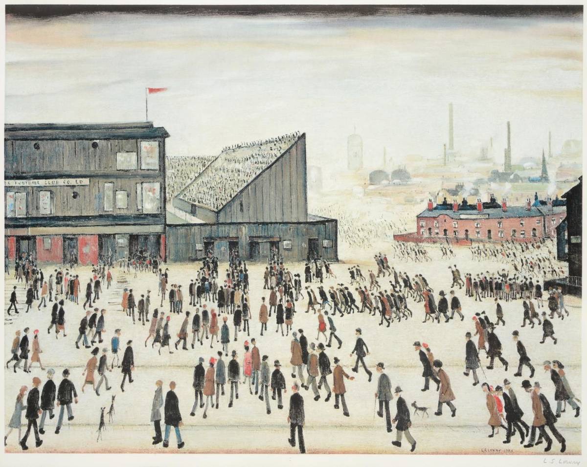 Lot 773 - After Laurence Stephen Lowry RA (1887-1976)   "Going to the Match " Signed in pencil, with the...