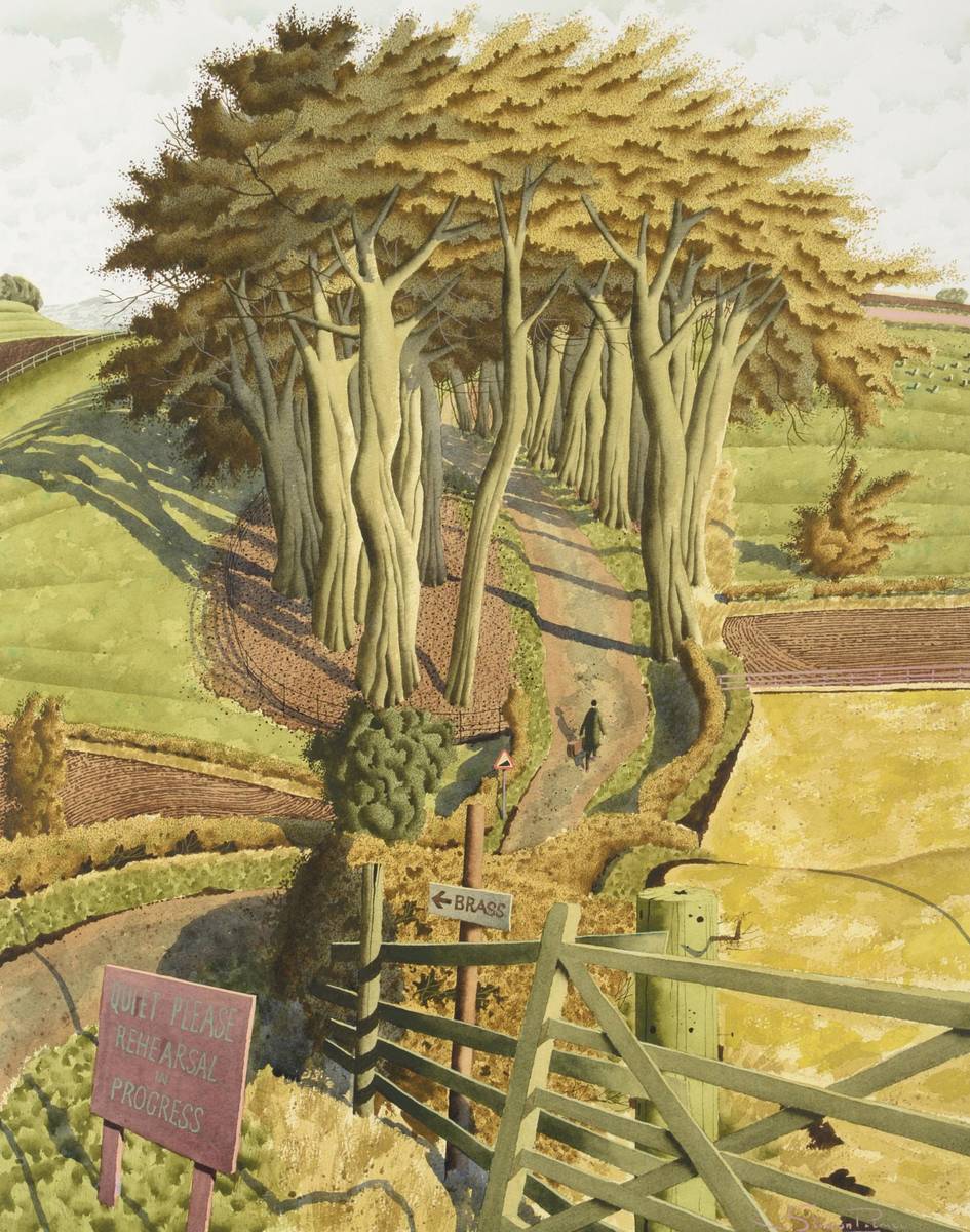 Lot 782 - Simon Palmer (b.1956)  "Late for Rehearsal " Signed, watercolour, 66cm by 52cm    Won as first...