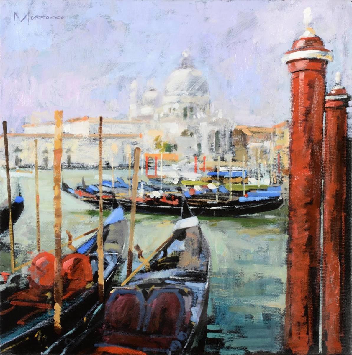 Lot 788 - Jack B. Morrocco (b.1953) Scottish  "Santa Maria Della Salute ", Venice Signed, oil on canvas,...