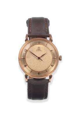 Lot 78 - An 18ct Gold Automatic Centre Seconds Wristwatch, signed Omega, circa 1948, (calibre 351) lever...