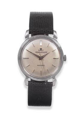 Lot 82 - A Stainless Steel Automatic Centre Seconds Wristwatch, signed Jaeger LeCoultre, circa 1965,...