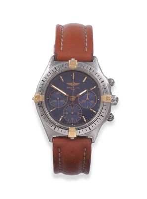 Lot 96 - A Stainless Steel Chronograph Wristwatch, signed Breitling, circa 1995, (calibre 1873) lever...
