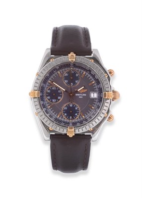 Lot 98 - A Stainless Steel Automatic Calendar Chronograph Wristwatch, signed Breitling, circa 1995, (calibre