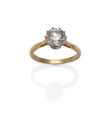 Lot 146 - A Diamond Solitaire Ring, the round brilliant cut diamond in a white ten claw setting, to a...