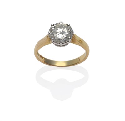 Lot 165 - An 18 Carat Gold Diamond Solitaire Ring, the round brilliant cut diamond in a white claw...