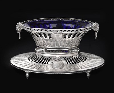 Lot 334 - A George III Silver Fruit Basket, John Wakelin & William Taylor, London 1789, the upper oval basket