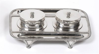 Lot 345 - A Victorian Silver Inkstand, Goldsmiths & Silversmiths Co (William Gibson & John Lawrence...