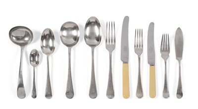 Lot 350 - A George VI Table Service of Silver Flatware, Mappin & Webb, Sheffield 1940/41, Old English...