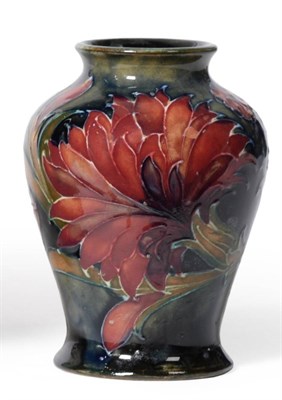 Lot 387 - A William Moorcroft Spanish Pattern Vase, green painted signature, impressed factory marks, 9cm