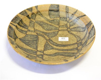 Lot 411 - Victor Priem (Latvian, 1925-1989): A Stoneware Bowl, incised abstract pattern, signed Victor...