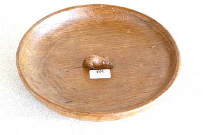 Lot 484 - A Robert  "Mouseman " Thompson Oak Fruit Bowl, with tooled interior and exterior, carved mouse...