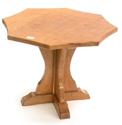 Lot 554 - A Sid Pollard of Thirsk Oak Octagonal Coffee Table, on a cruciform base, unmarked, 47.5cm high