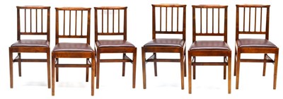 Lot 572 - A Set of Six Alan Grainger Acorn Industries Slat Back Dining Chairs, in the Cotswold tradition,...