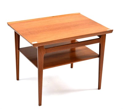 Lot 594 - A France & Daverkosen Teak Side/Coffee Table, designed by Finn Juhl, the rectangular tray top...