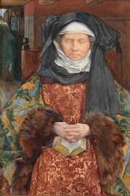 Lot 612 - Eleanor Fortescue-Brickdale RWS (1872-1945)  "The Duenna " Monogrammed and dated 1901, with...