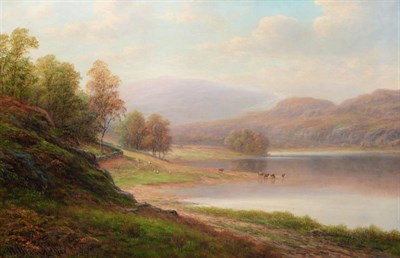 Lot 632 - William Mellor (1851-1931) Rydal Water Signed, oil on canvas, 36cm by 61cm