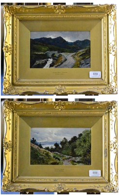 Lot 659 - Sidney Richard Percy RA (1821-1886)  "Church Beck, Coniston "  "Coniston Water " Inscribed in...