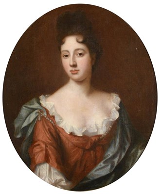 Lot 691 - Circle of Sir Peter Lely (1618-1680)  Portrait of a lady, reputedly the Duchess of Portsmouth, head