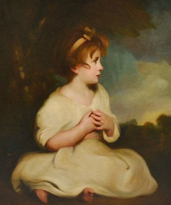 Lot 694 - After Sir Joshua Reynolds PRA FRS FRSA (1723-1792)  "The Age of Innocence " Oil on canvas, 74cm...