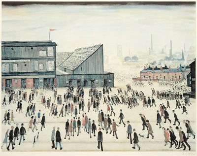 Lot 722 - After Laurence Stephen Lowry RA (1887-1976)  "Going to the Match " Signed in pencil, with the...