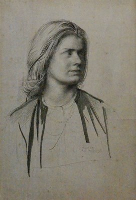 Lot 729 - Pietro Annigoni (1910-1988) Portrait of Margaret Sylvia Lewthwaite, head and shoulders  Signed,...